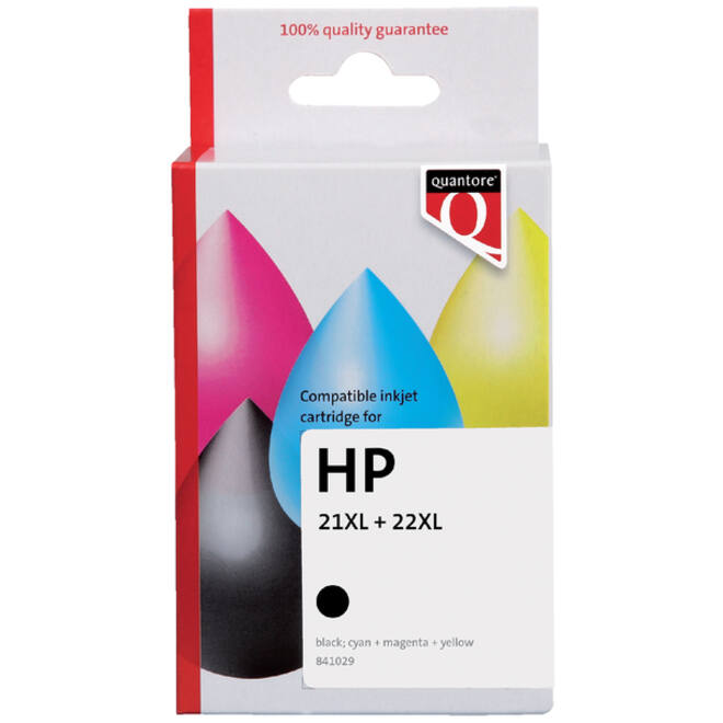 Inktcartridge Quantore alternatief tbv HP C9351CE C9352CE 21XL 22XL zwart