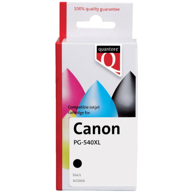 Inktcartridge Quantore alternatief tbv Canon PG-540XL zwart HC