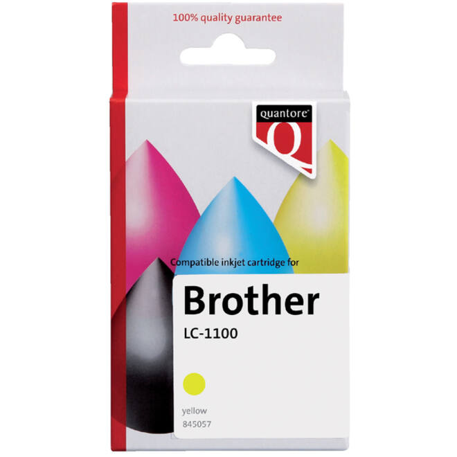 Inktcartridge Quantore alternatief tbv Brother LC-1100 geel