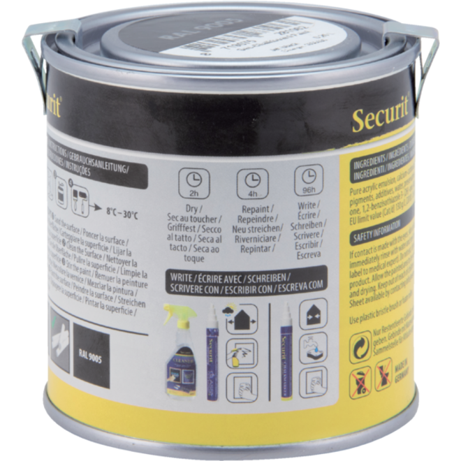Krijtbord securit acyrlverf waterbasis 250ml zwart