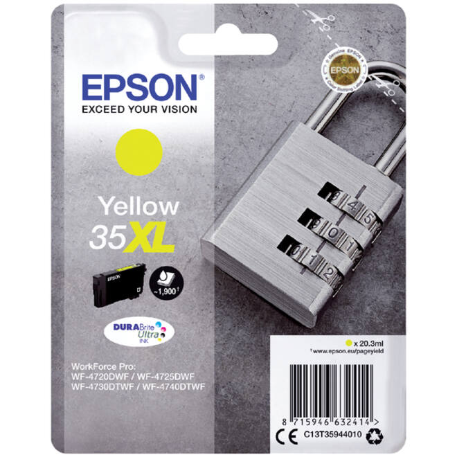 Inktcartridge Epson 35XL T3594 geel