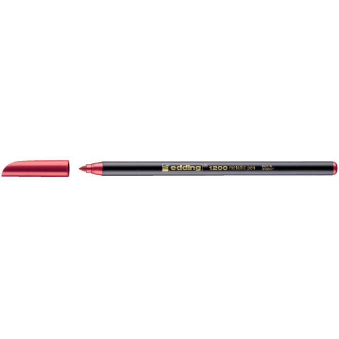 Fineliner edding 1200 072 fijn metallic rood