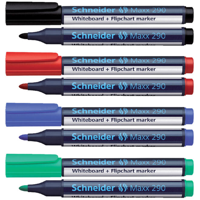 Viltstift Schneider Maxx 290 whiteboard rond 2-3mm rood