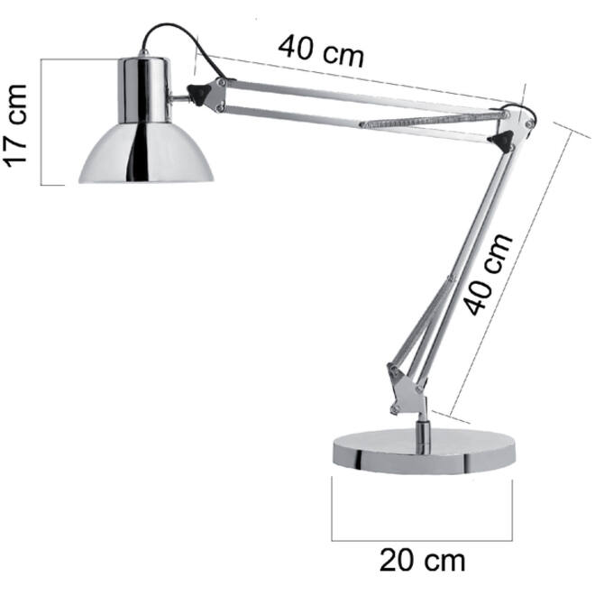 Bureaulamp Unilux Success led chroom