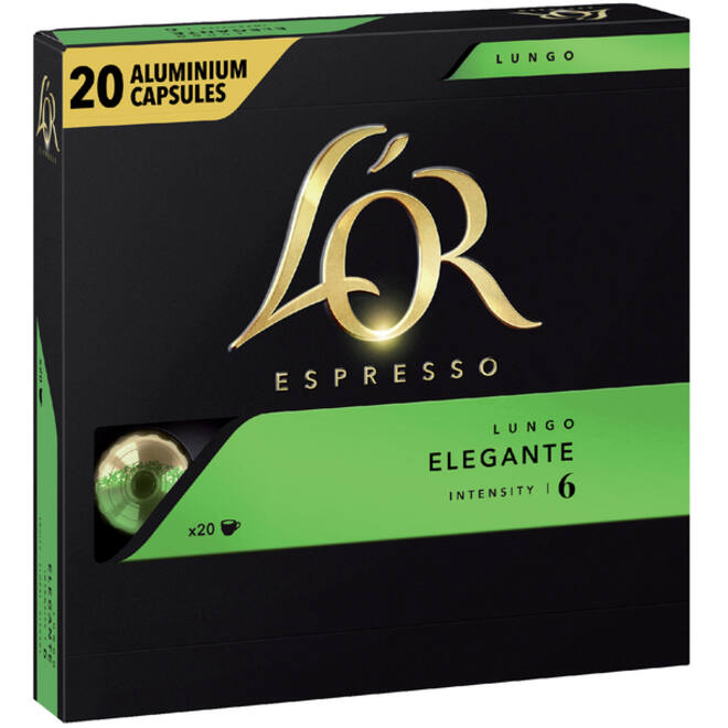 Koffiecups L'Or espresso Lungo Elegante 20 stuks
