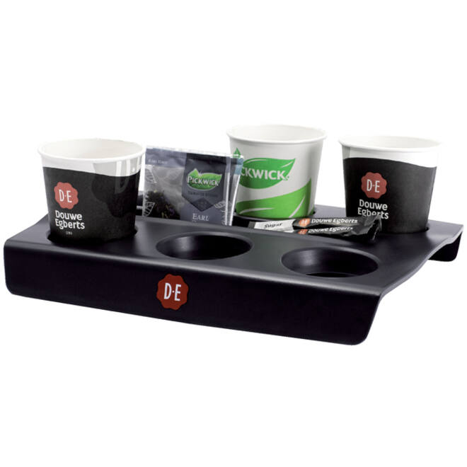 Bekerplateau Douwe Egberts voor 6 bekers zwart