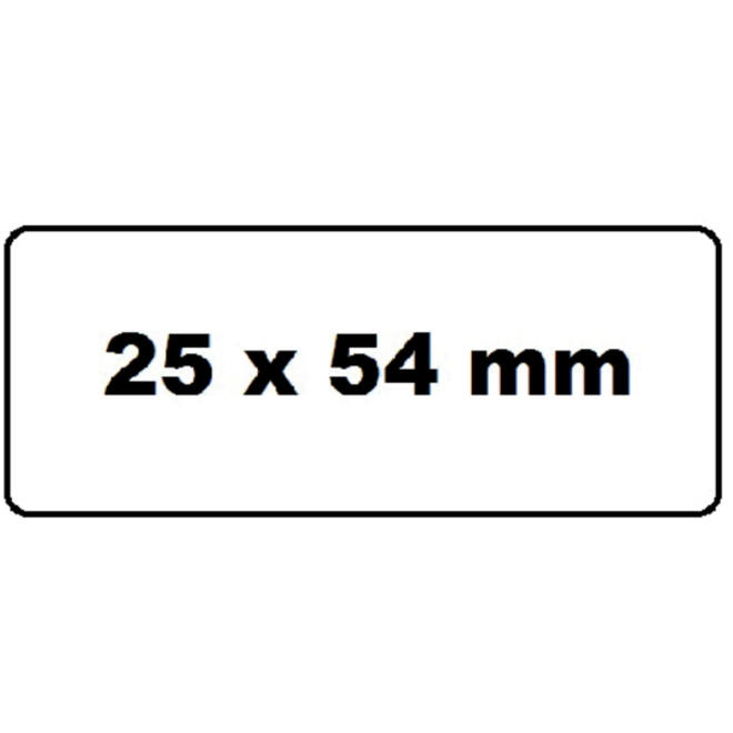 Labeletiket Quantore 11352 54x25mm retour wit