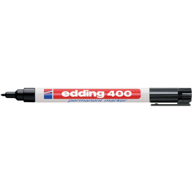 Viltstift edding 400 rond 1mm zwart blister à 1 stuk