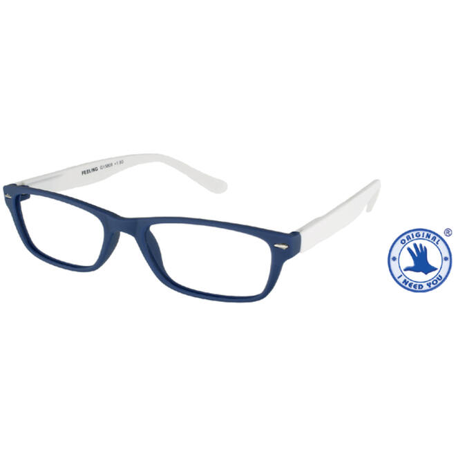 Leesbril I Need You +1.00 dpt Feeling blauw-wit