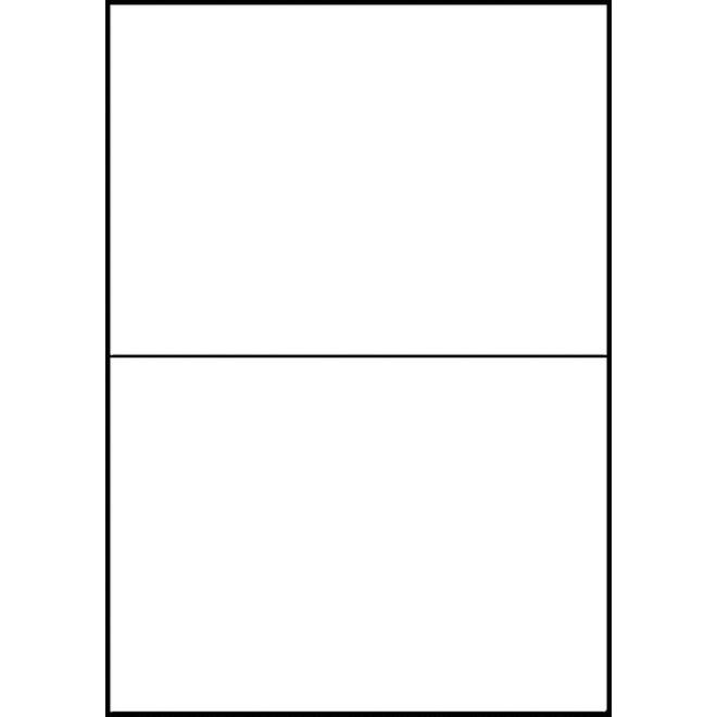 Etiket Avery Zweckform LR3655 210x148mm A5 recycled wit 200stuks