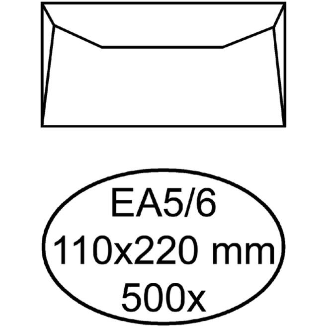Envelop Quantore bank EA5/6 110x220mm wit 500 stuks