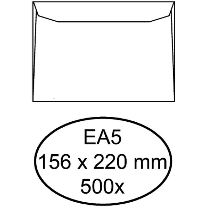 Envelop Quantore bank EA5 156x220mm wit 500stuks
