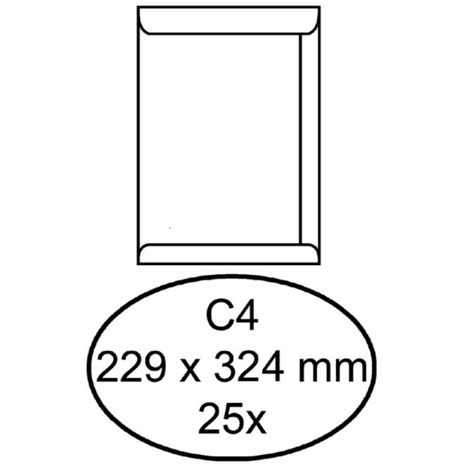 Envelop Quantore akte C4 229x324mm zelfklevend wit 25stuks