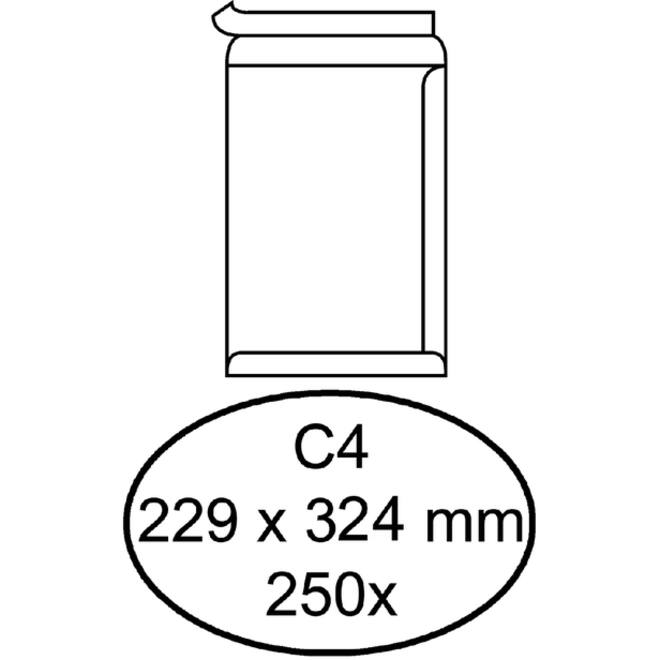 Envelop Quantore akte C4 229x324mm zelfklevend wit 250stuks