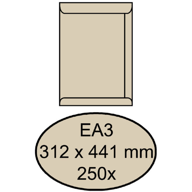 Envelop Quantore akte EA3 312x441mm cremekraft 250stuks