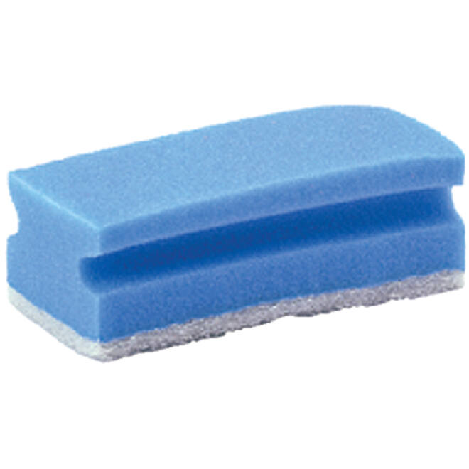 Schuurspons Cleaninq met greep 140x70x42mm blauw/wit 5 stuks