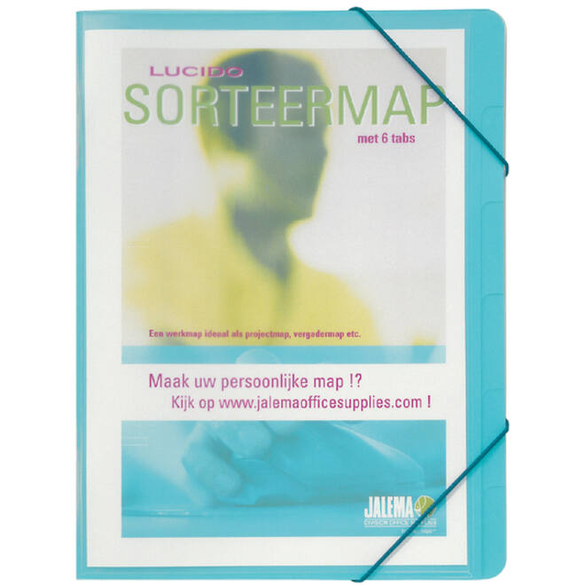 Sorteermap Jalema A4 6 vakken 270gr blauw
