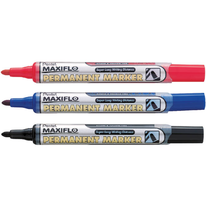 Viltstift Pentel NLF50 Maxiflo rond 1mm rood