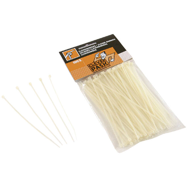 Inbindstrip CleverPack cleverbinder kabel 10/20cm wit