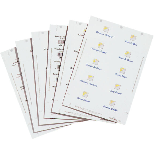 Badgekaart Durable 1456 bedrukbaar 60x90mm 160stuks
