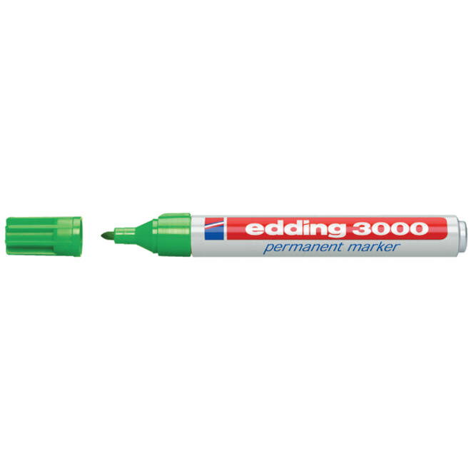 Viltstift edding 3000 rond 1.5-3mm lichtgroen