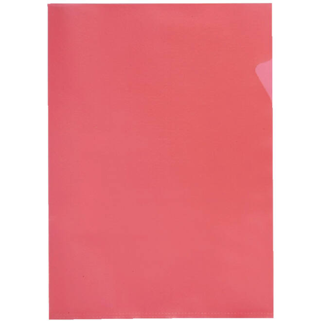Insteekmap L-model Quantore A4 PP 0.12mm rood 25 stuks