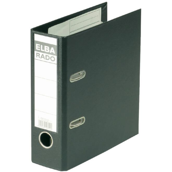 Ordner Elba Rado Plast A5 staand 75mm pvc zwart