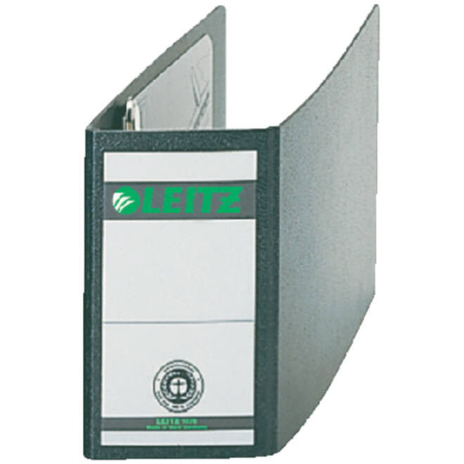 Ordner Leitz A6 77mm dwars karton zwart