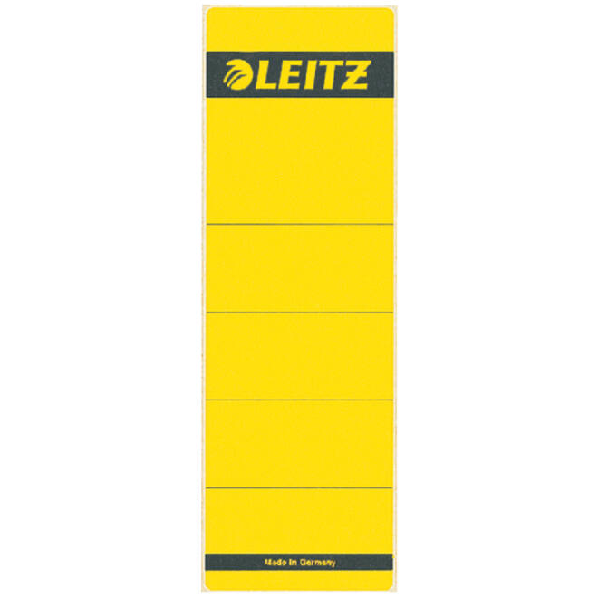 Rugetiket Leitz breed/kort 62x192mm zelfklevend geel