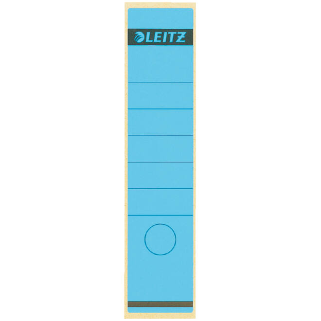 Rugetiket Leitz breed/lang 62x285mm zelfklevend blauw