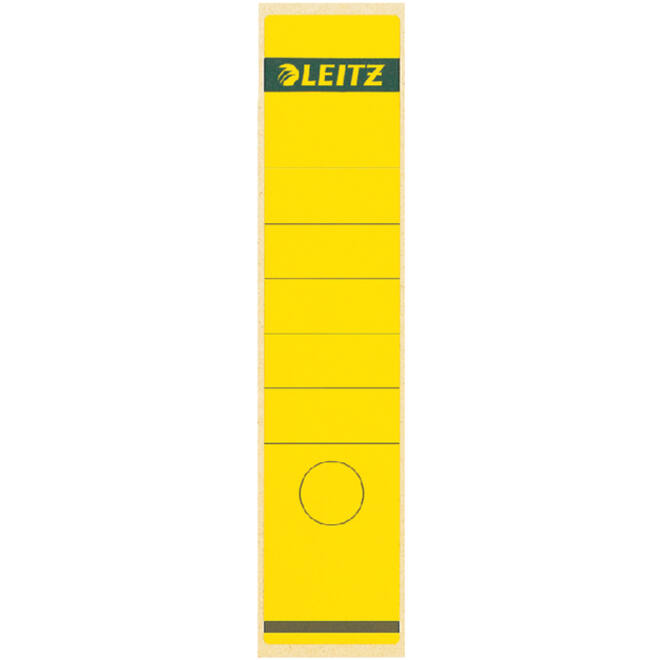 Rugetiket Leitz breed/lang 62x285mm zelfklevend geel