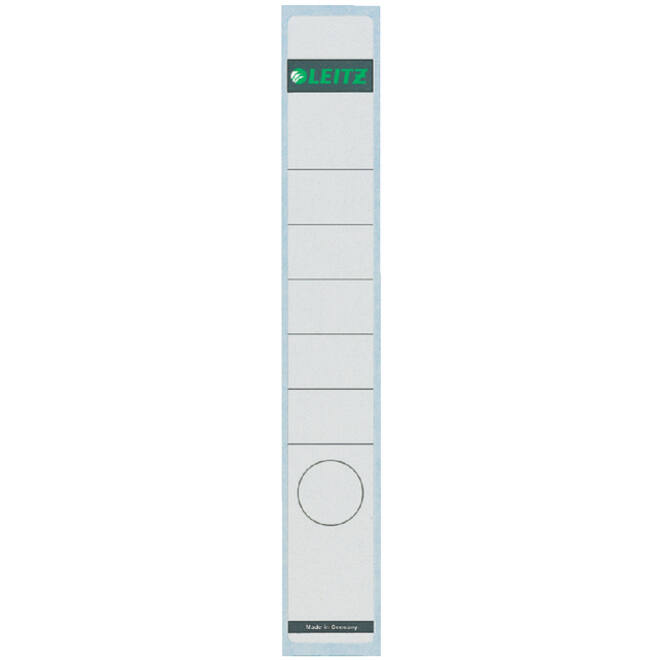 Rugetiket Leitz smal/lang 39x285mm zelfklevend wit
