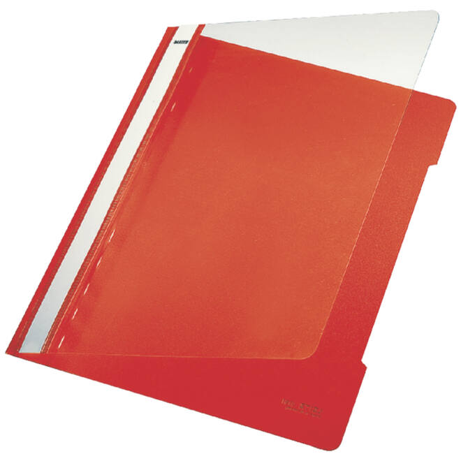 Snelhechter Leitz Standaard A4 gerecycled PP rood