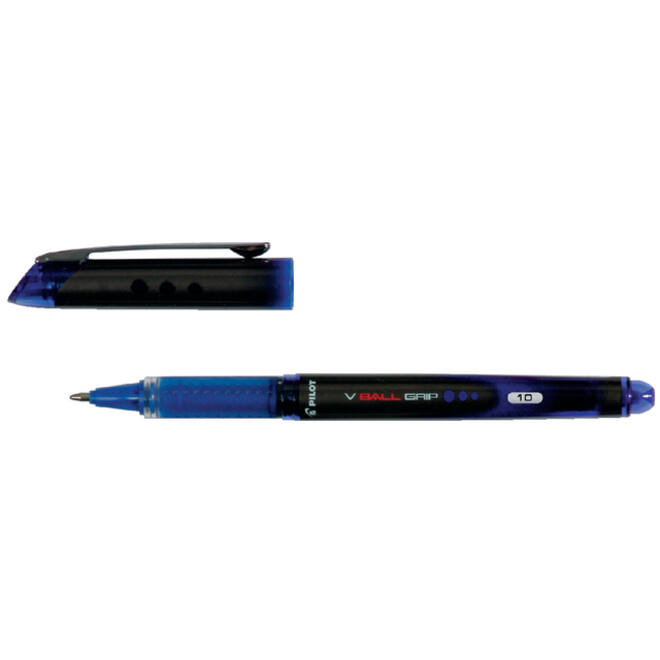 Rollerpen PILOT V-Ball grip breed blauw
