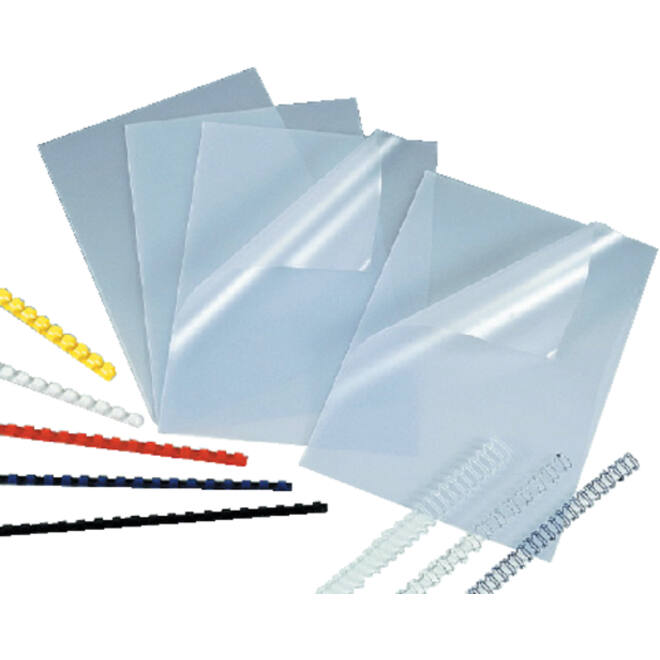 Voorblad GBC A4 PVC 200micron transparant 100stuks