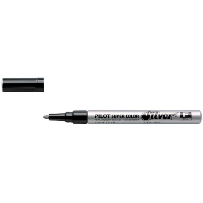 Viltstift PILOT Super Color lakmarker fijn zilver