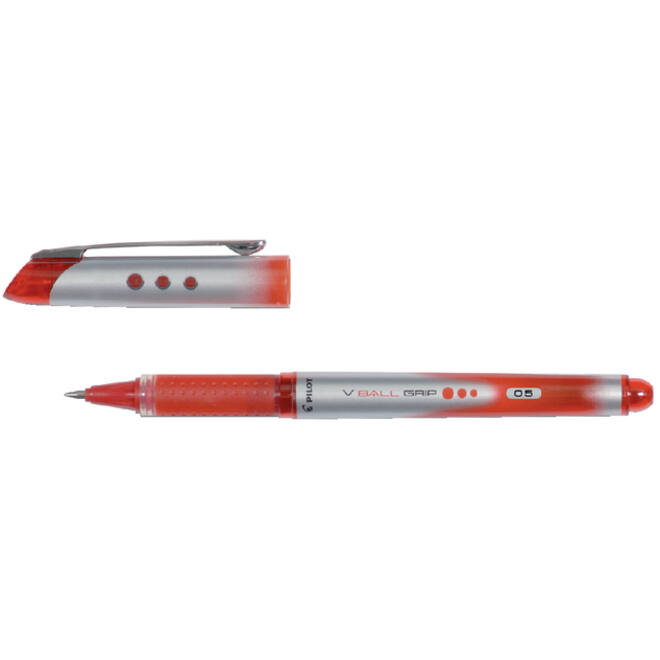 Rollerpen PILOT V-Ball Grip fijn rood