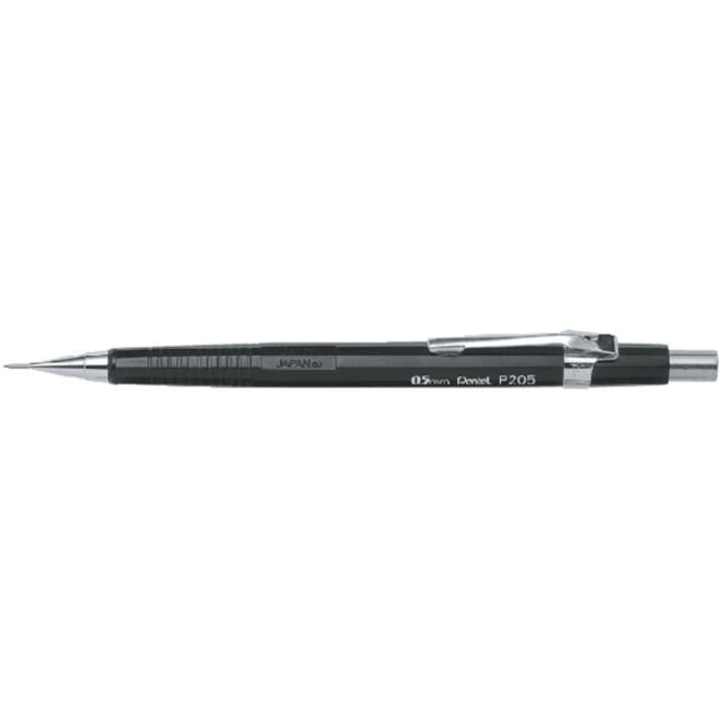 Vulpotlood Pentel P205 HB 0.5mm zwart