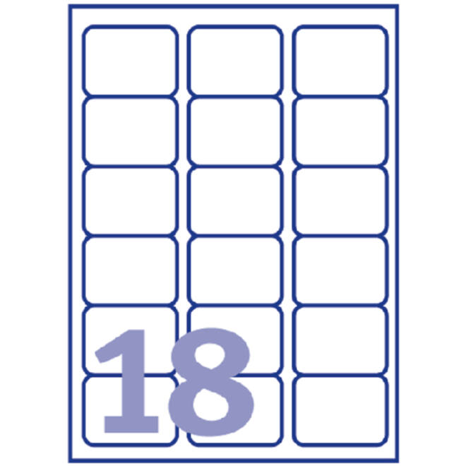 Etiket Avery J8161-10 63.5x46.6mm wit 180stuks