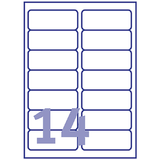 Etiket Avery L7163-40 99.1x38.1mm wit 560stuks