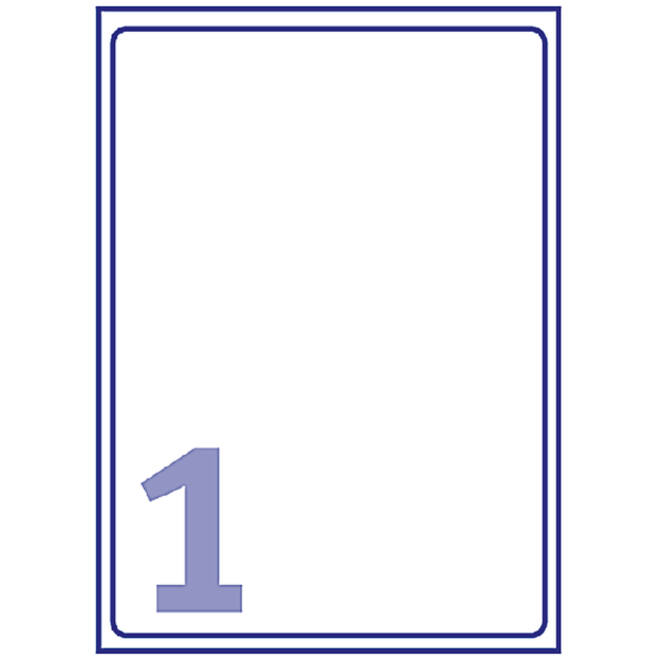 Etiket Avery J8567-25 210x297mm A4 transparant 25stuks