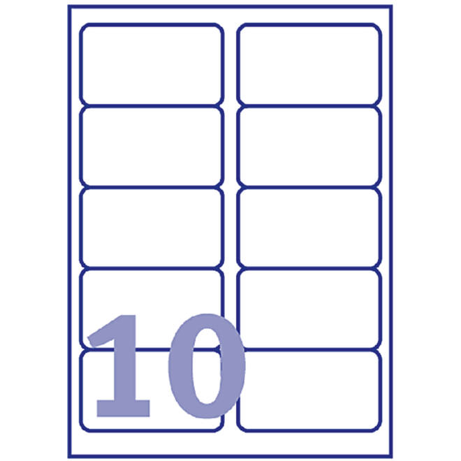 Etiket Avery J8173-10 99.1x57mm wit 100stuks