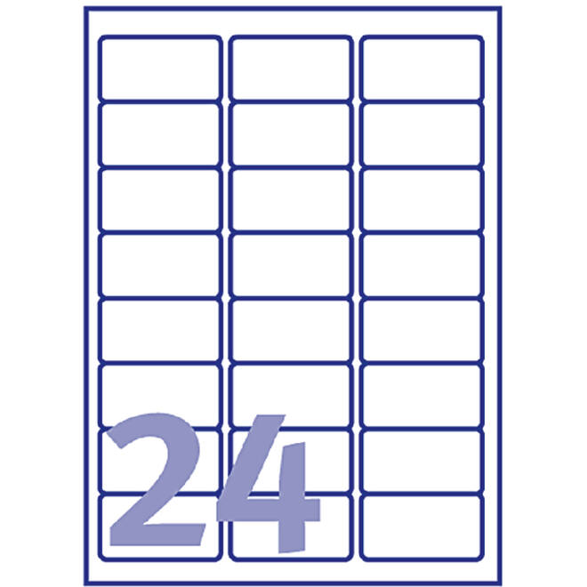 Etiket Avery J8159-10 63.5x33.9mm wit 240stuks