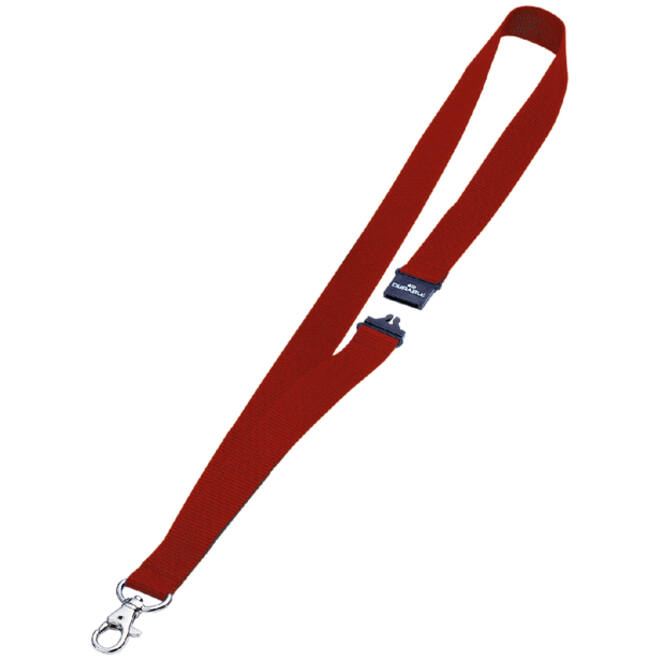 Textielkoord Durable 8137 met karabijnhaak rood