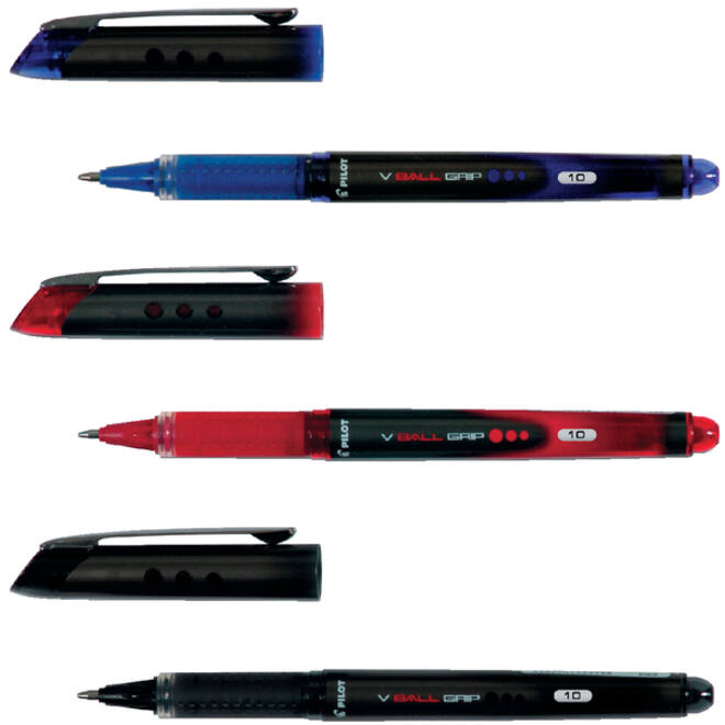 Rollerpen PILOT V-Ball grip breed zwart