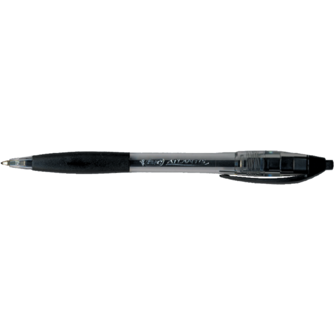Balpen Bic Atlantis classic grip clic medium zwart valuepack 30+6 gratis