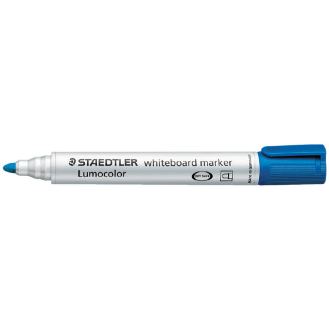 Viltstift Staedtler Lumocolor 351 whiteboard rond blauw 2mm