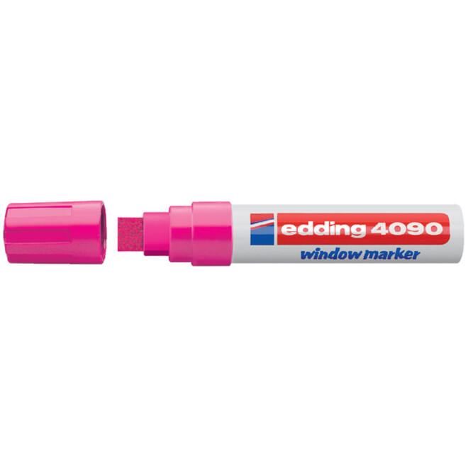Krijtstift edding 4090 window schuin 4-15mm neon roze blister à 1 stuk