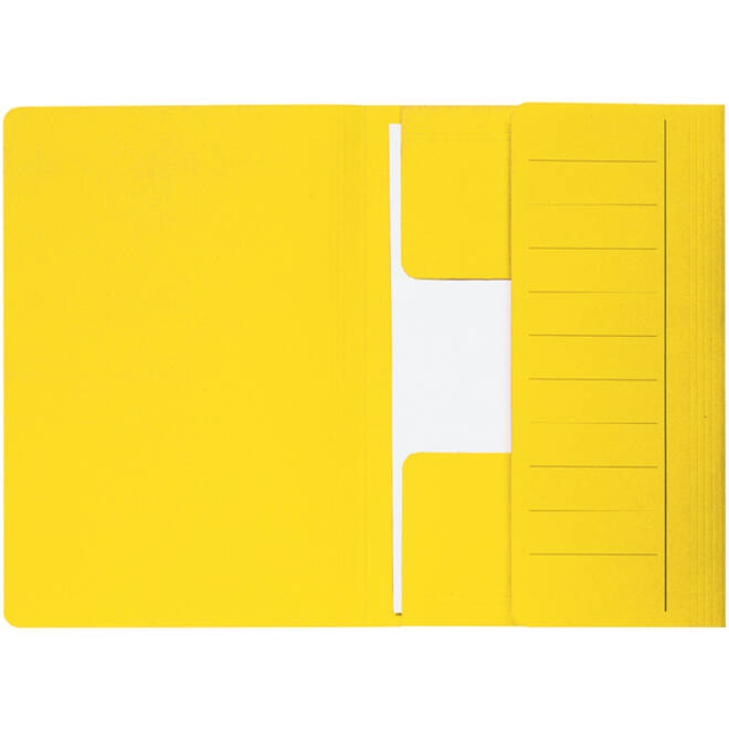 Dossiermap Djois Secolor Mammoet folio 3 kleppen 250gr recycled geel 50 stuks