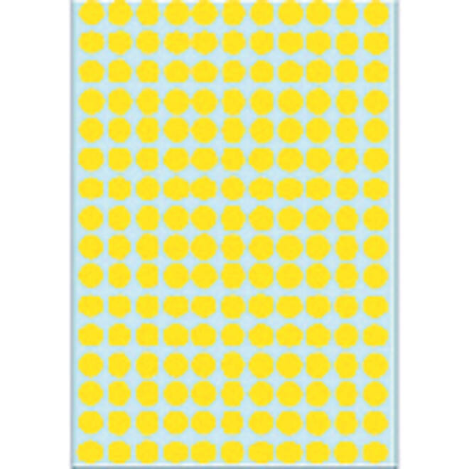 Etiket HERMA 2211 rond 8mm geel 5632stuks
